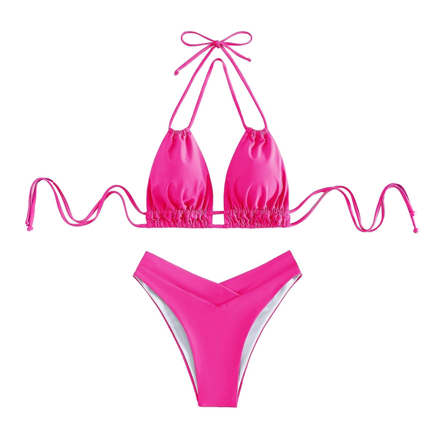 Rio V - Neck Wide Strap Bikini Set - Saint Parsons