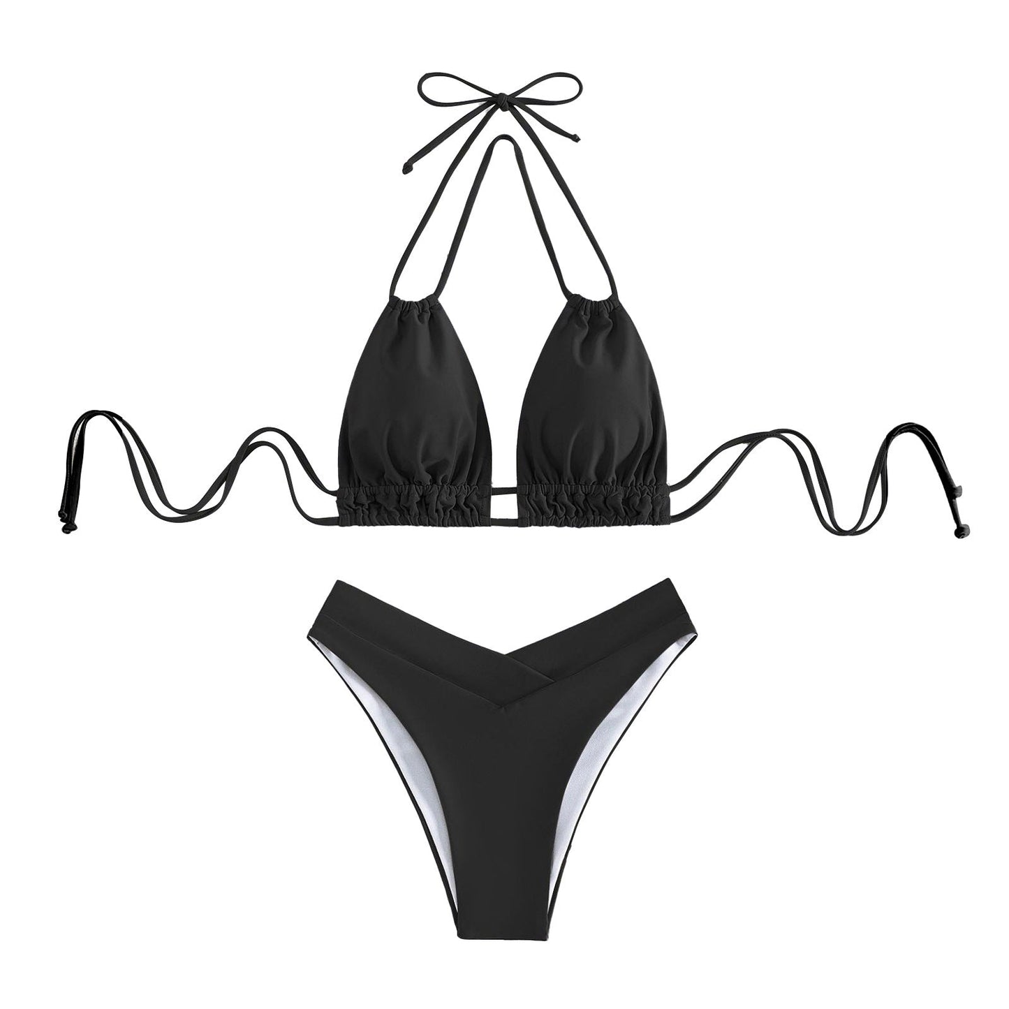Rio V - Neck Wide Strap Bikini Set - Saint Parsons