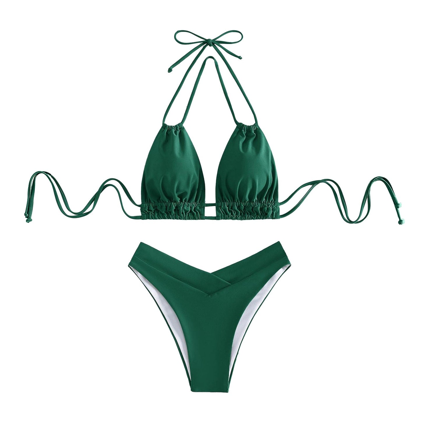 Rio V - Neck Wide Strap Bikini Set - Saint Parsons