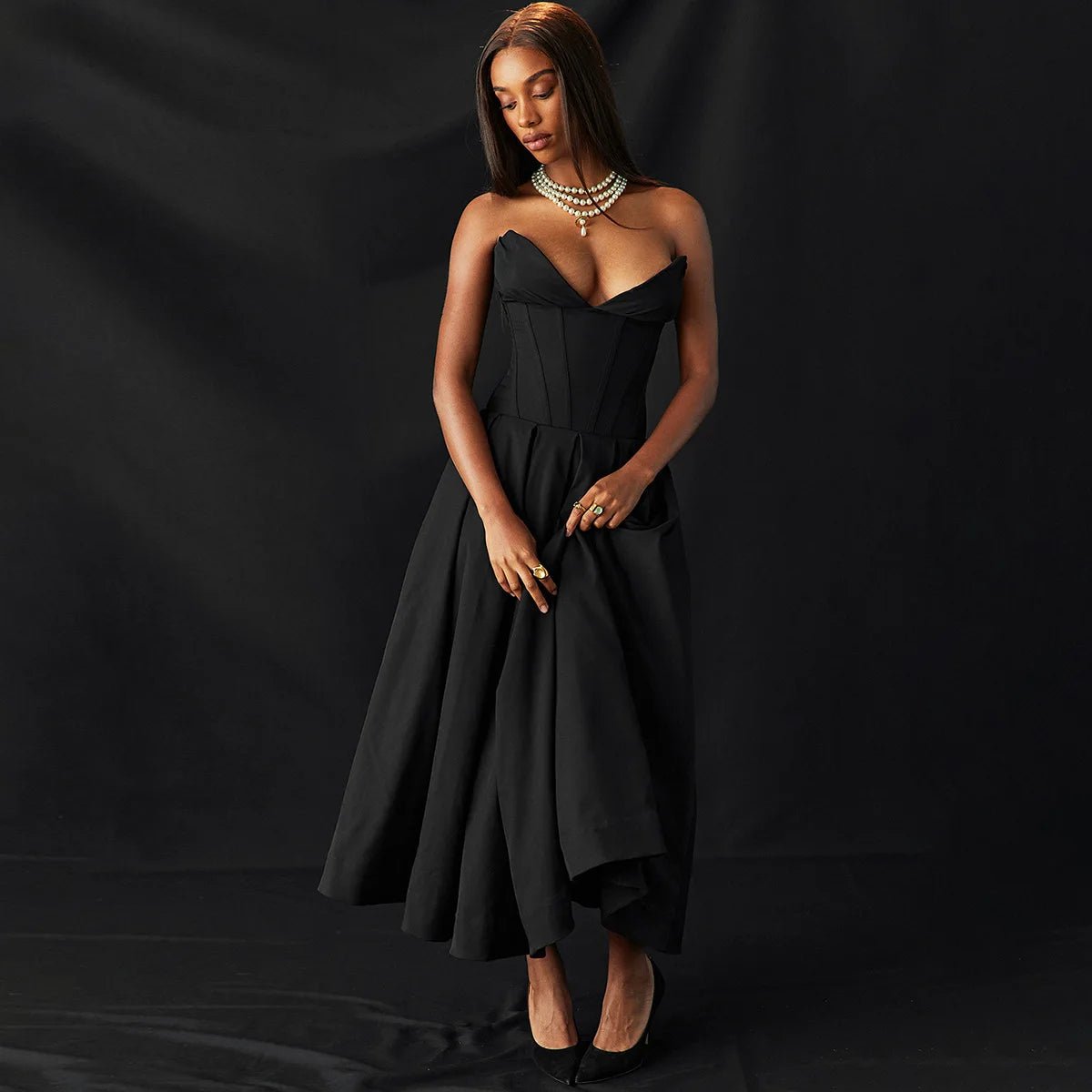 Scarlett Strapless Fit & Flare Dress - Saint Parsons