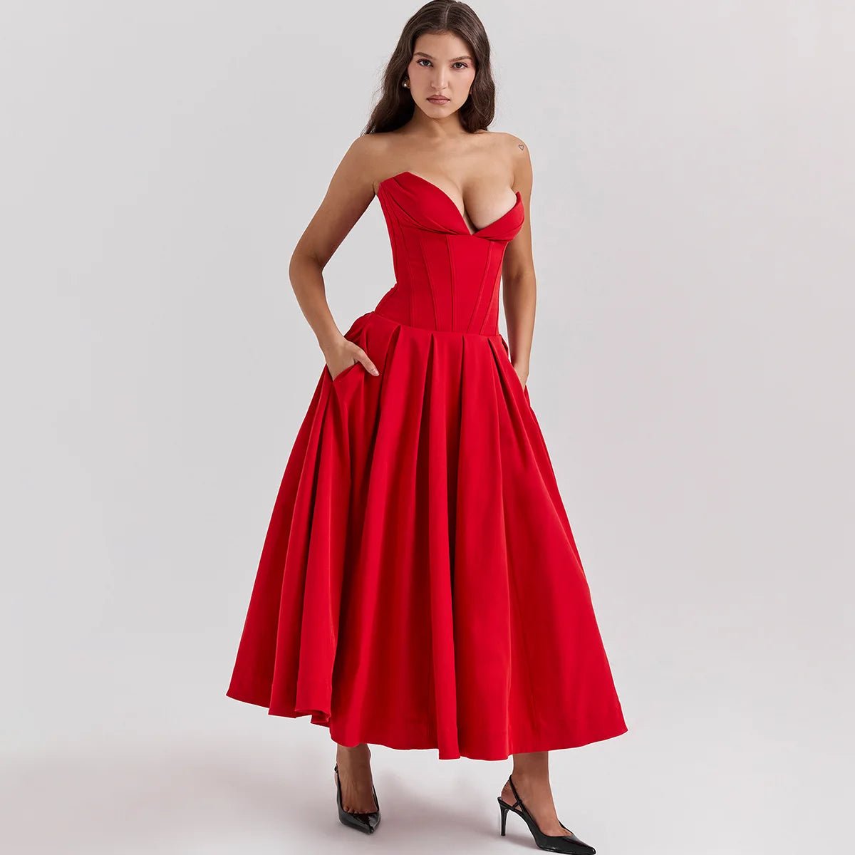 Scarlett Strapless Fit & Flare Dress - Saint Parsons