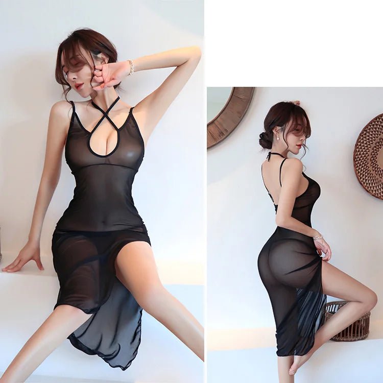 Sexy Perspective Nightclub Dress Thin Cute Long Skirt Womens Dresses Dresses For Formal Occasions Summer Cosplay Party Dresses - Saint Parsons