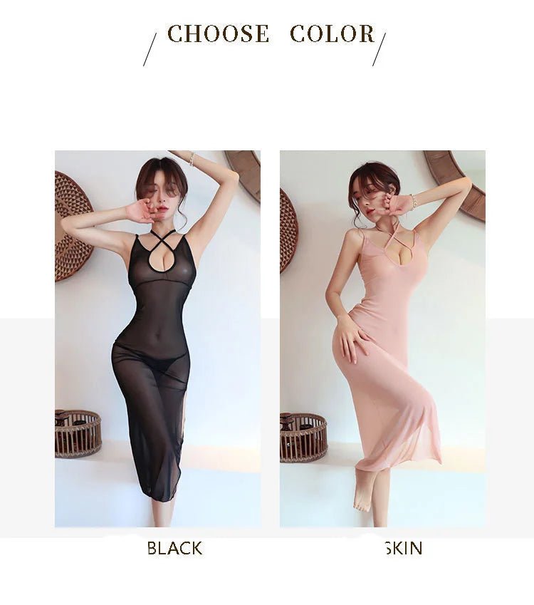 Sexy Perspective Nightclub Dress Thin Cute Long Skirt Womens Dresses Dresses For Formal Occasions Summer Cosplay Party Dresses - Saint Parsons