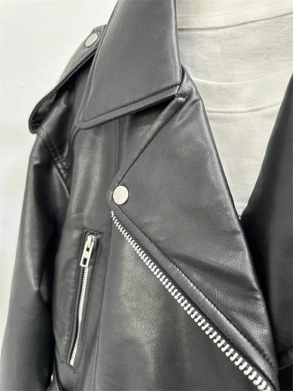 Sienna Vintage Leather Belted Jacket - Saint Parsons