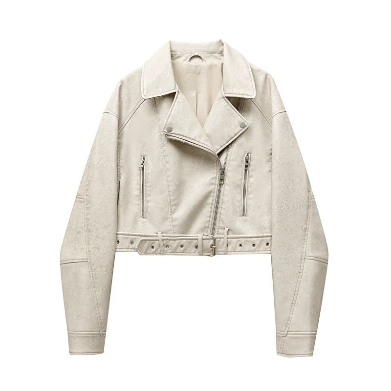 Sienna Vintage Leather Belted Jacket - Saint Parsons