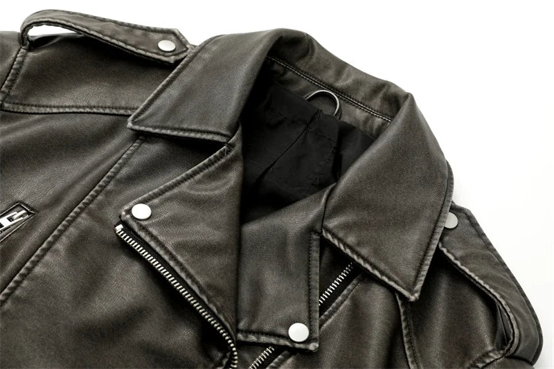 Sienna Vintage Leather Belted Jacket - Saint Parsons