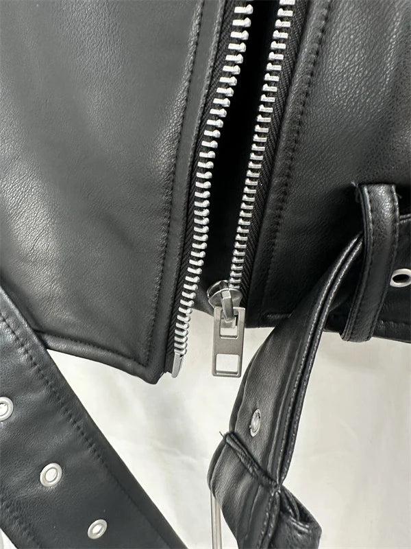 Sienna Vintage Leather Belted Jacket - Saint Parsons
