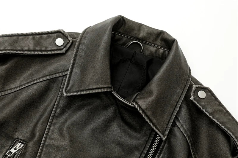 Sienna Vintage Leather Belted Jacket - Saint Parsons