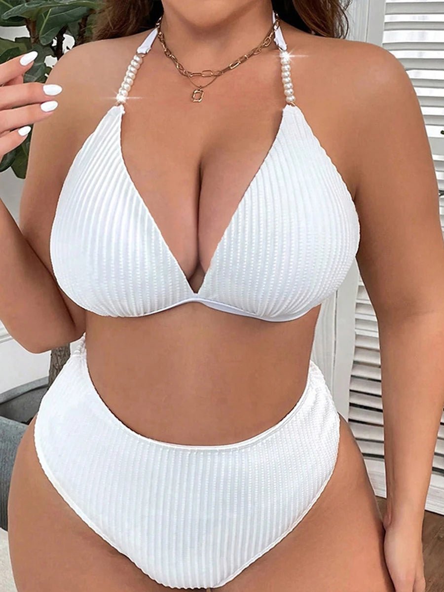 Soleil High - Neck Cutout Bikini Set - Saint Parsons