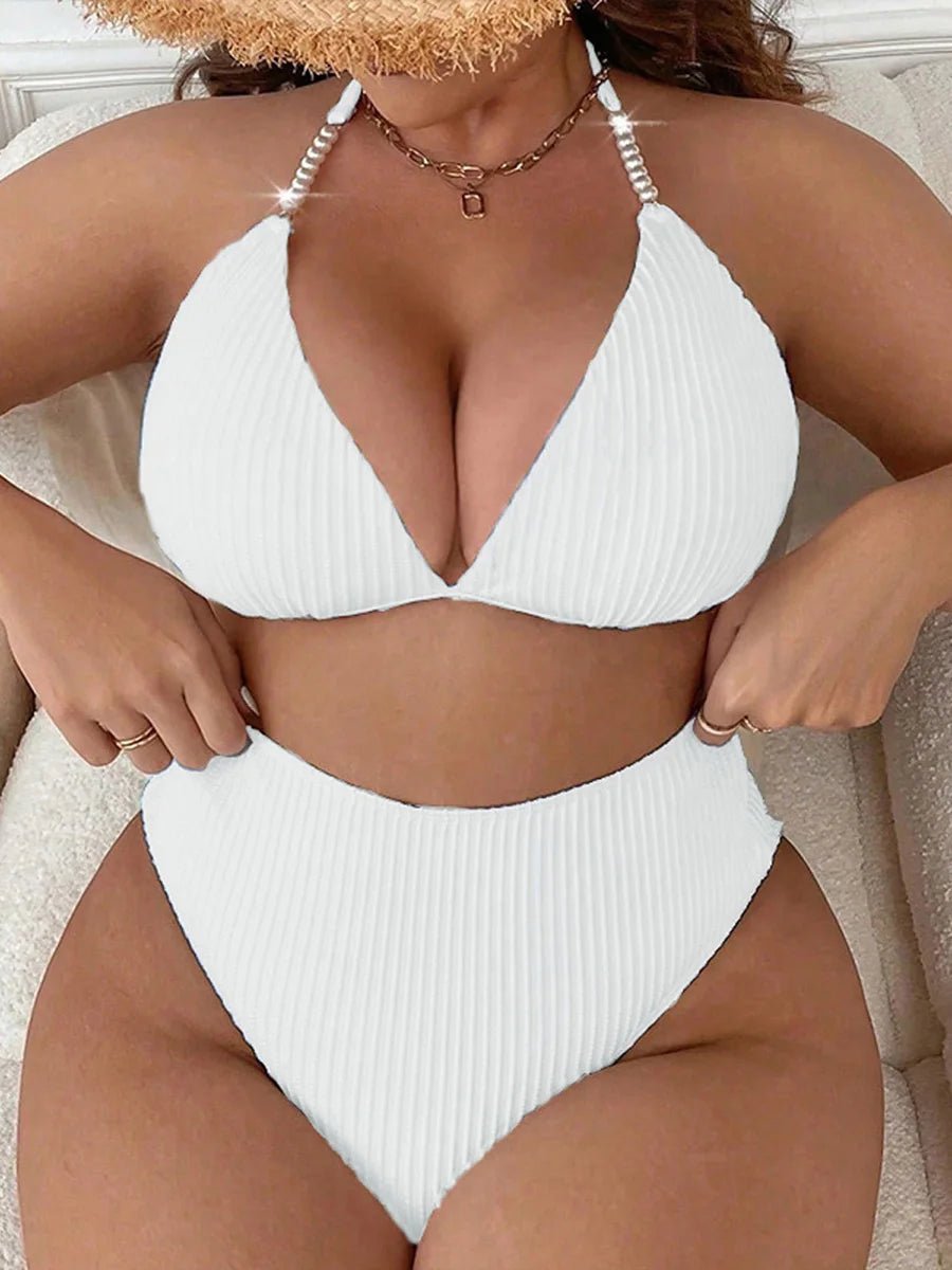 Soleil High - Neck Cutout Bikini Set - Saint Parsons