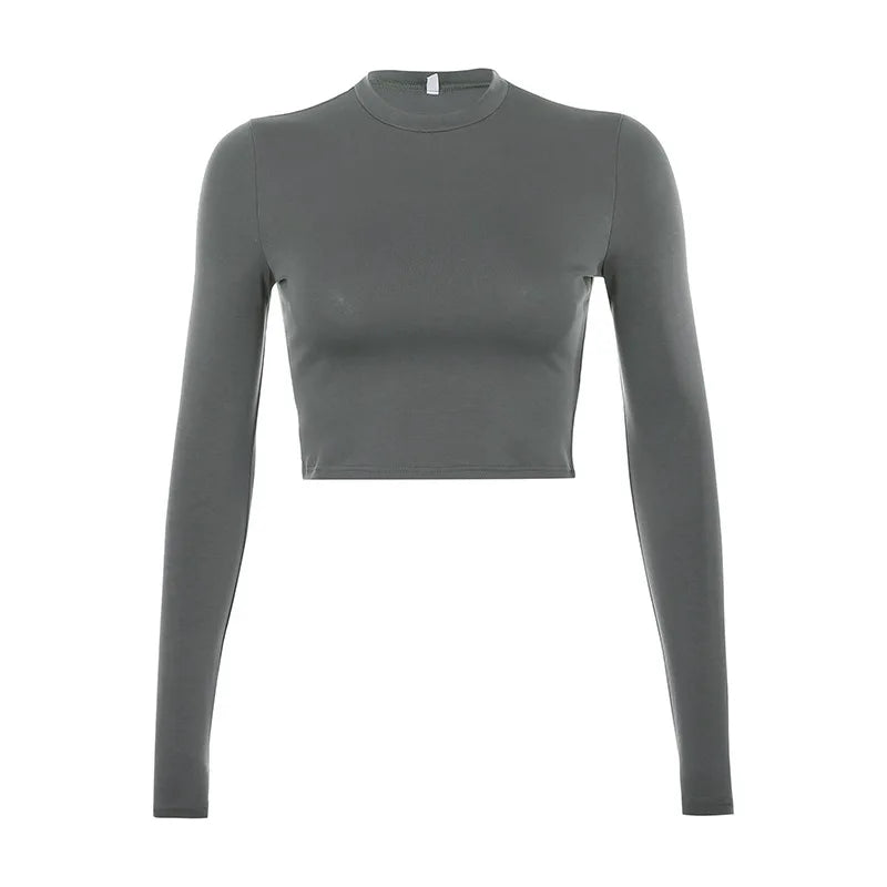 Essential Long Sleeve Crop Tee