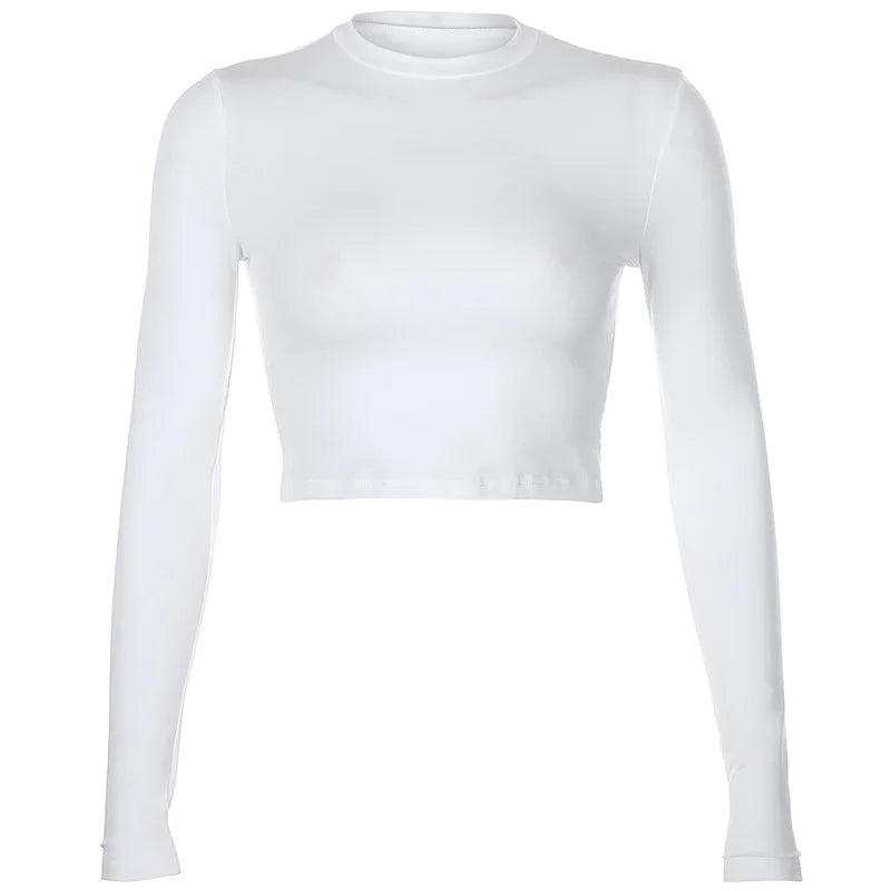 Essential Long Sleeve Crop Tee