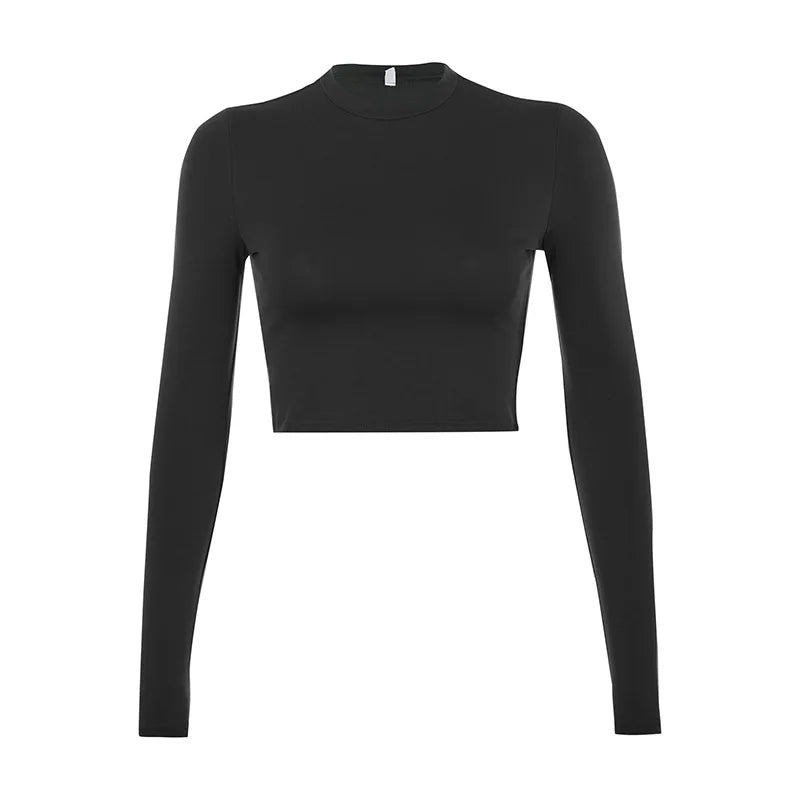 Essential Long Sleeve Crop Tee