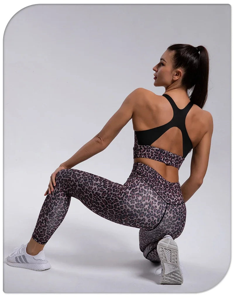 Savannah Sculpt Leopard Performance Yoga Set
