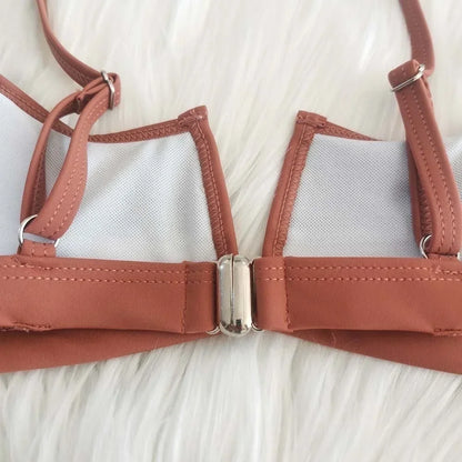 Capri V Bar Colorblock Brazilian Bikini Set