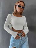 Nova Knit Long Sleeve Crop Top