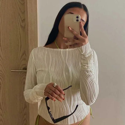 Nova Sculpt Ruched Long Sleeve Crop Top