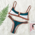 Capri V Bar Colorblock Brazilian Bikini Set