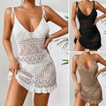 Luna Backless Knit Halter Beach Dress