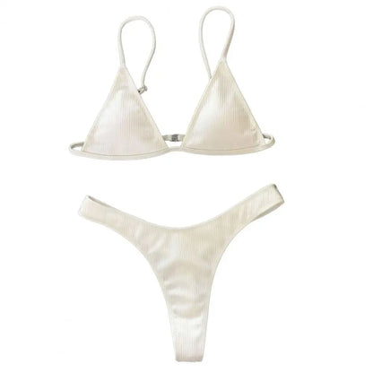 Solana Deep V Backless Bikini Set