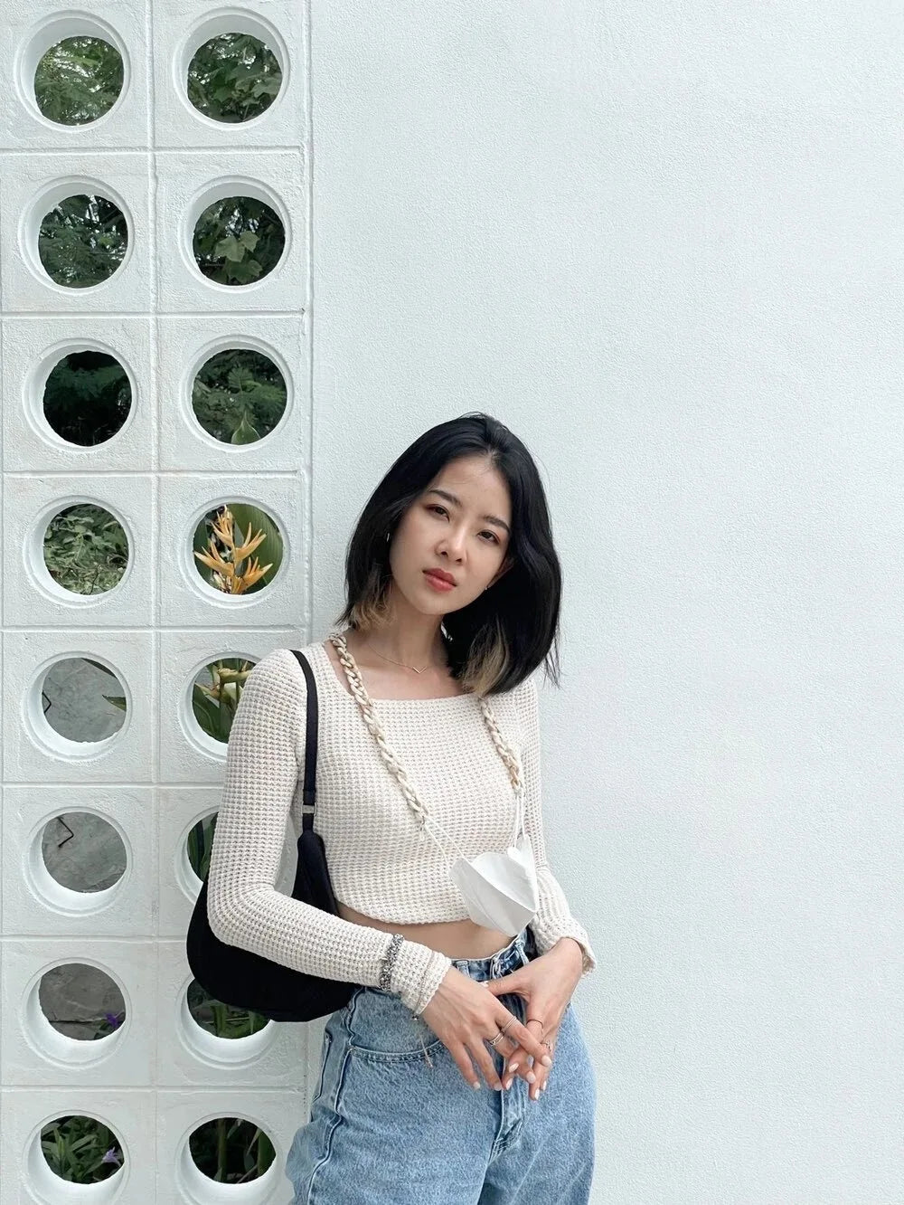 Nova Knit Long Sleeve Crop Top