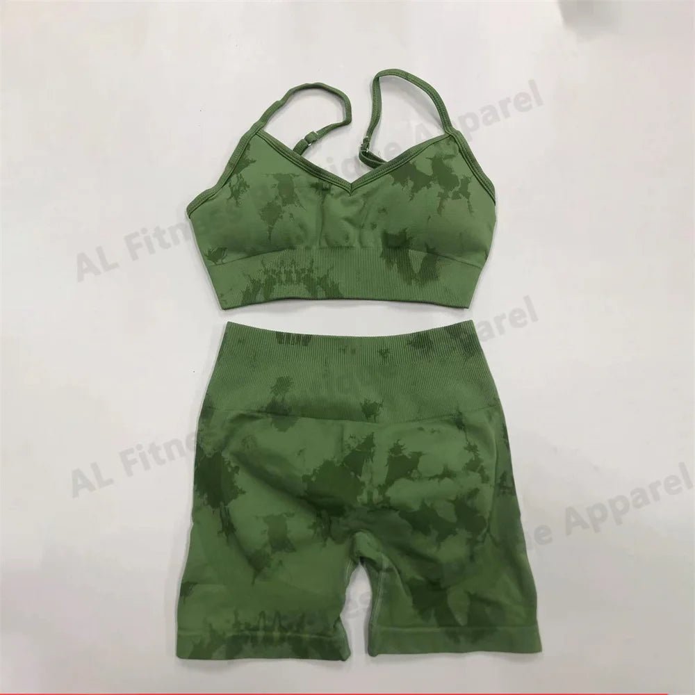 Civil Gym Bodybuilding Fitness Women's Tracksuit Sports Outfit Sportwear Woman Yoga Clothing Darc Workout 2 Piece Yoga Sets - Saint Parsons