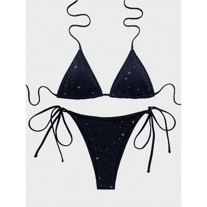 Luna Sparkle Halter Bikini Set - Saint Parsons