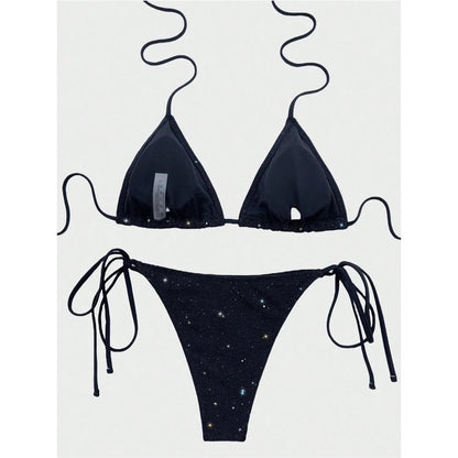 Luna Sparkle Halter Bikini Set - Saint Parsons