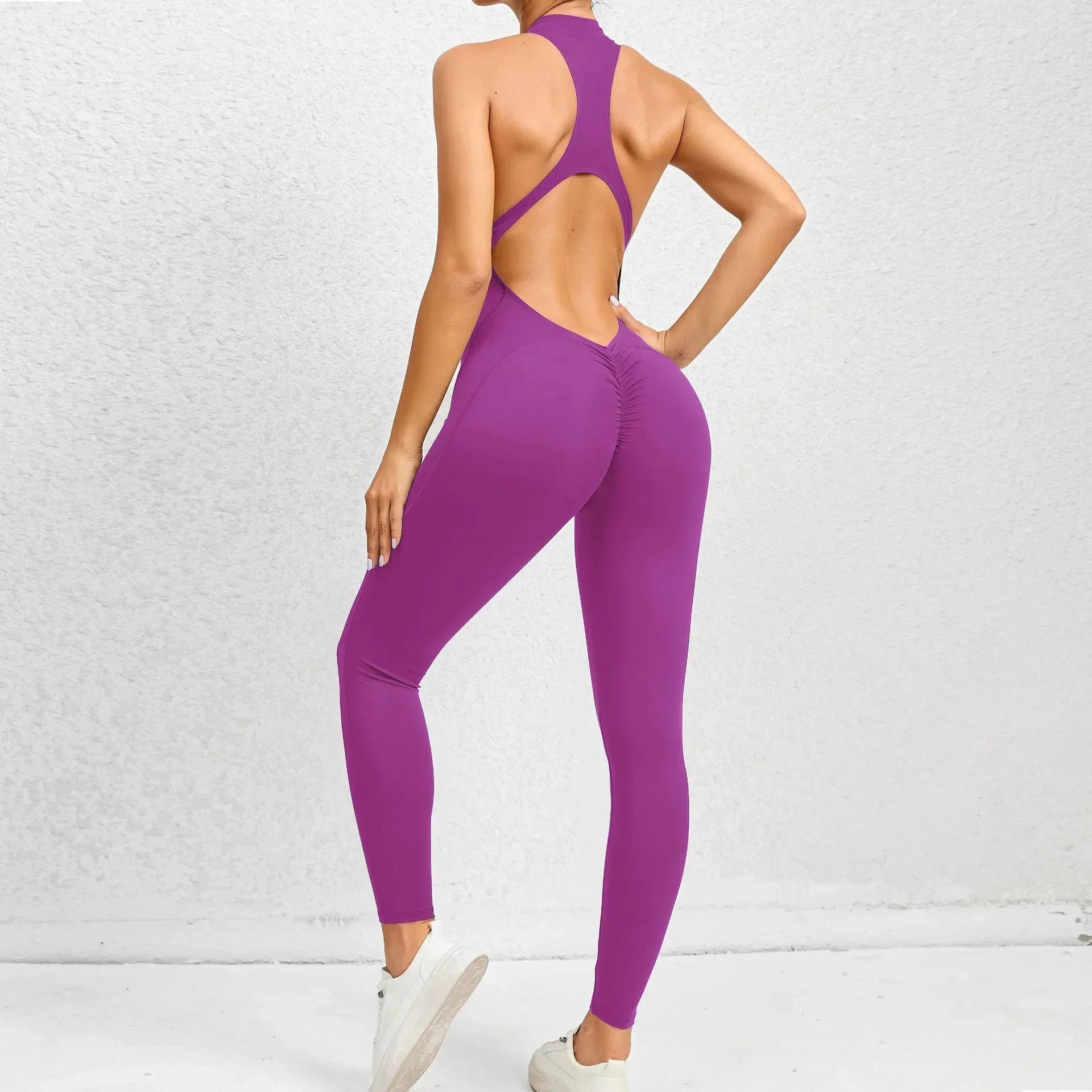 Nova Sculpt Backless Fitness Jumpsuit - Saint Parsons
