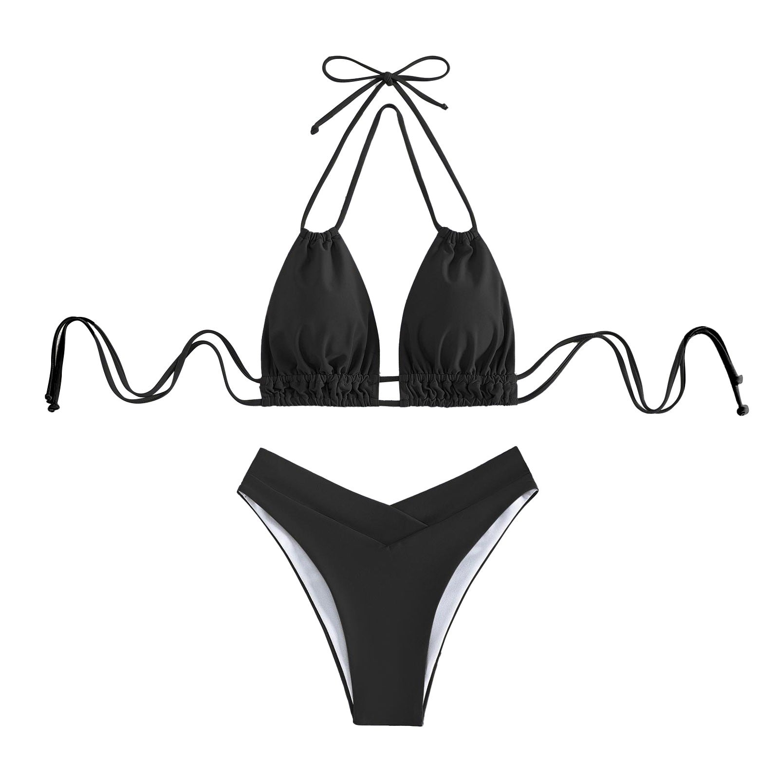 Rio V - Neck Wide Strap Bikini Set - Saint Parsons