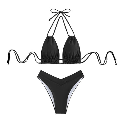 Rio V - Neck Wide Strap Bikini Set - Saint Parsons