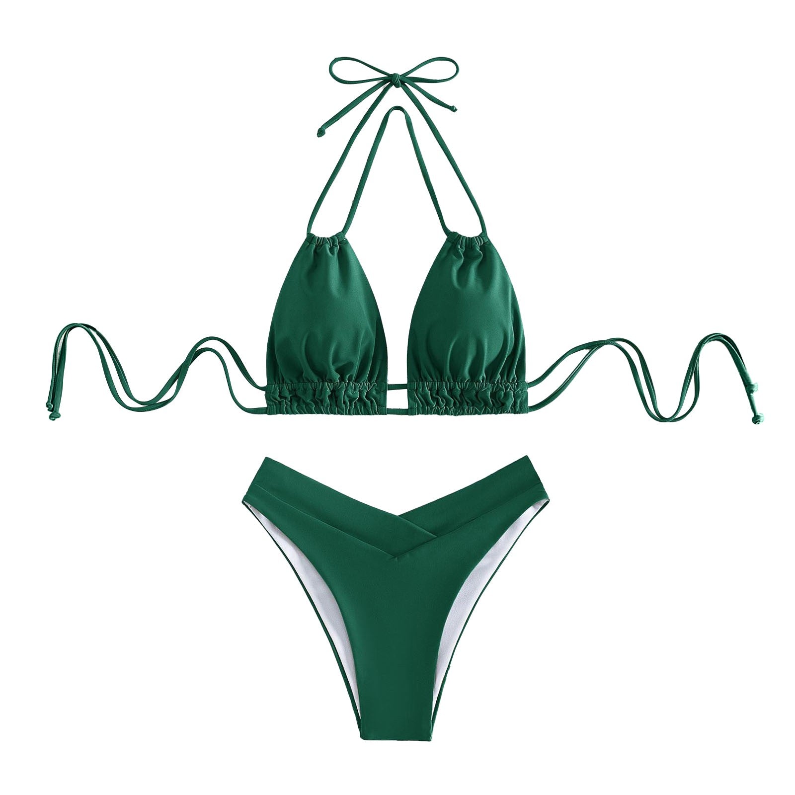 Rio V - Neck Wide Strap Bikini Set - Saint Parsons