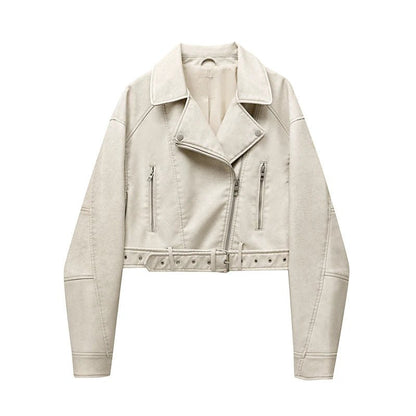 Sienna Vintage Leather Belted Jacket - Saint Parsons