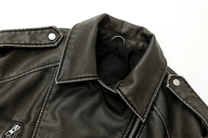 Sienna Vintage Leather Belted Jacket - Saint Parsons